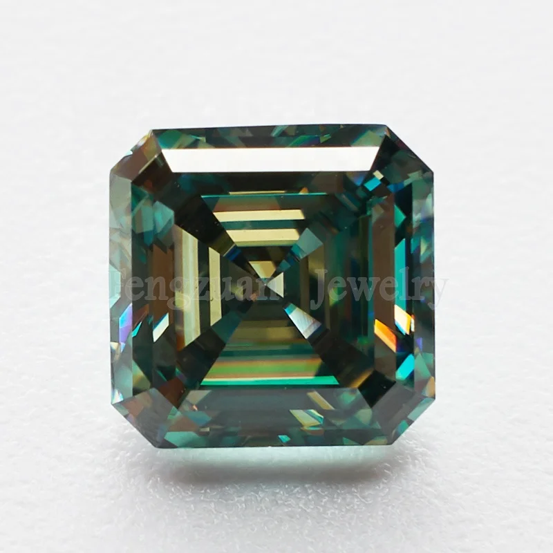 Factory prices 1ct-7ct blue green color moissanite 6*6mm-11*11mm high quality Asscher Cut loose moissanite diamonds
Factory prices 1ct-7ct blue green color moissanite 6*6mm-11*11mm high quality Asscher Cut loose moissanite diamonds