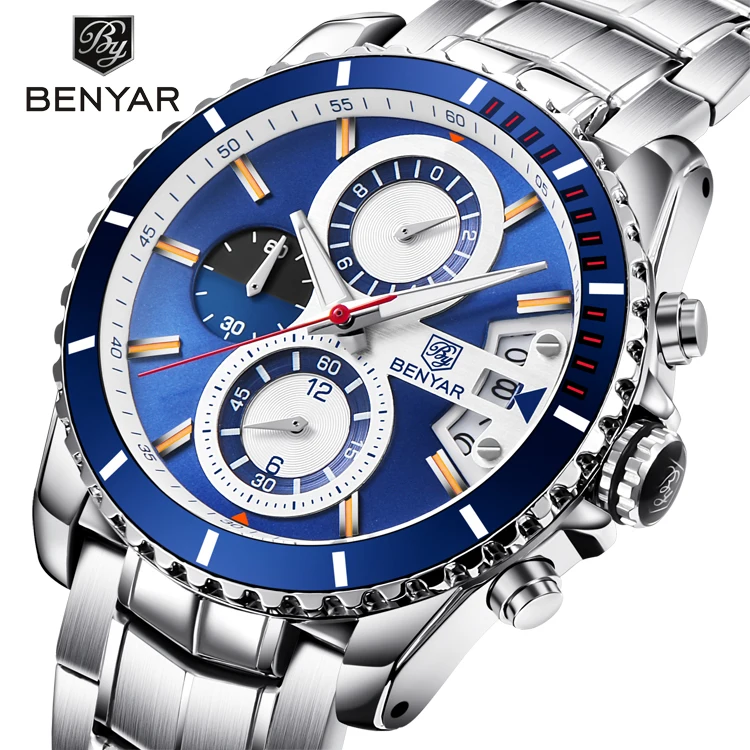 BENYAR BY 5127 Men fashion Leisure Watch Luxury Brand Quartz watch all-steel military sports waterproof men shockproof watch
BENYAR BY 5127 Men fashion Leisure Watch Luxury Brand Quartz watch all-steel military sports waterproof men shockproof watch