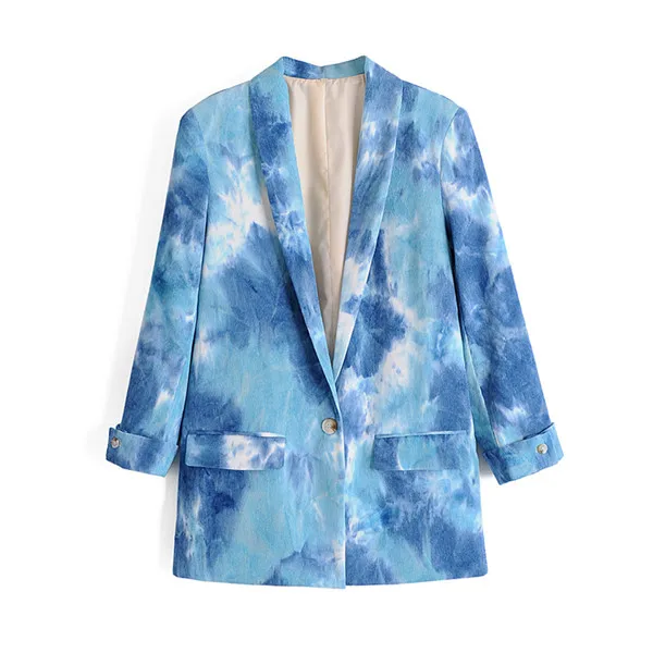 X276 Autumn New Design Blue Tie Dye One Button Corduroy Blazer Women Casual Blazers Outfit Coat
X276 Autumn New Design Blue Tie Dye One Button Corduroy Blazer Women Casual Blazers Outfit Coat