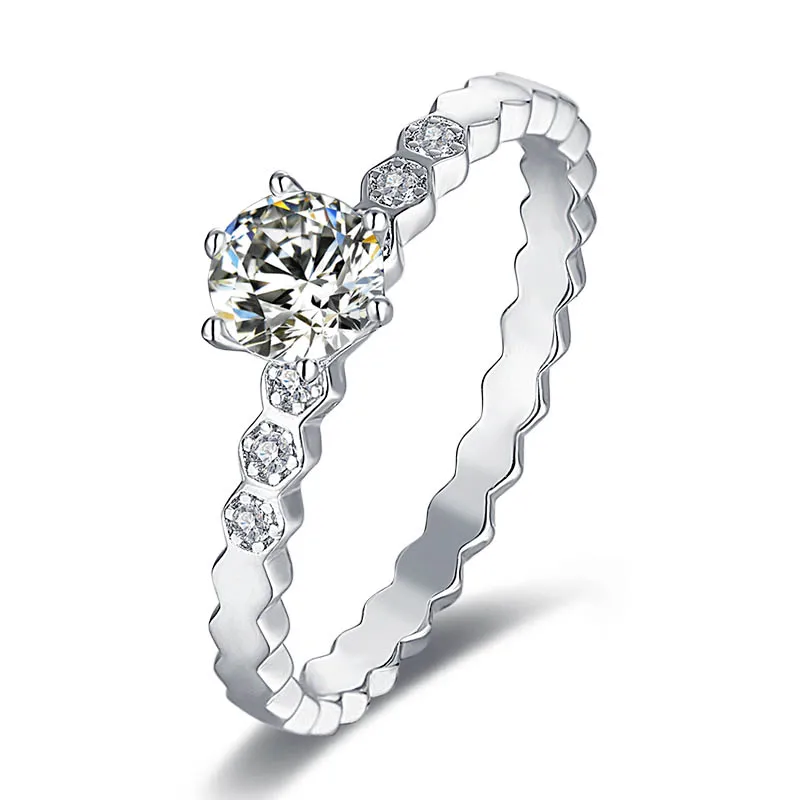 M14B 925 Sterling Silver Jewelry Moissanite Diamonds 0.5ct 5mm Moissanite Main Stone and CZ Side Stone Ring
M14B 925 Sterling Silver Jewelry Moissanite Diamonds 0.5ct 5mm Moissanite Main Stone and CZ Side Stone Ring