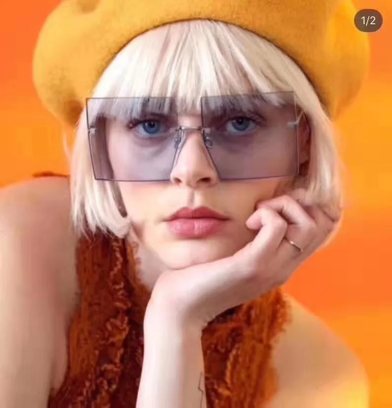 Sell Unisex metal rimless square oversized big frame sunglasses fashion, Custom colors
Sell Unisex metal rimless square oversized big frame sunglasses fashion, Custom colors