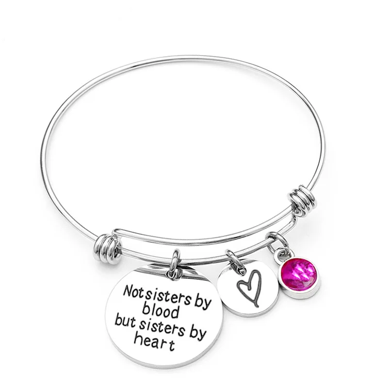 wholesale Friendship Gift Birthstone Bangle Bracelets Stainless Steel Charm birthday Bracelet For Women
wholesale Friendship Gift Birthstone Bangle Bracelets Stainless Steel Charm birthday Bracelet For Women