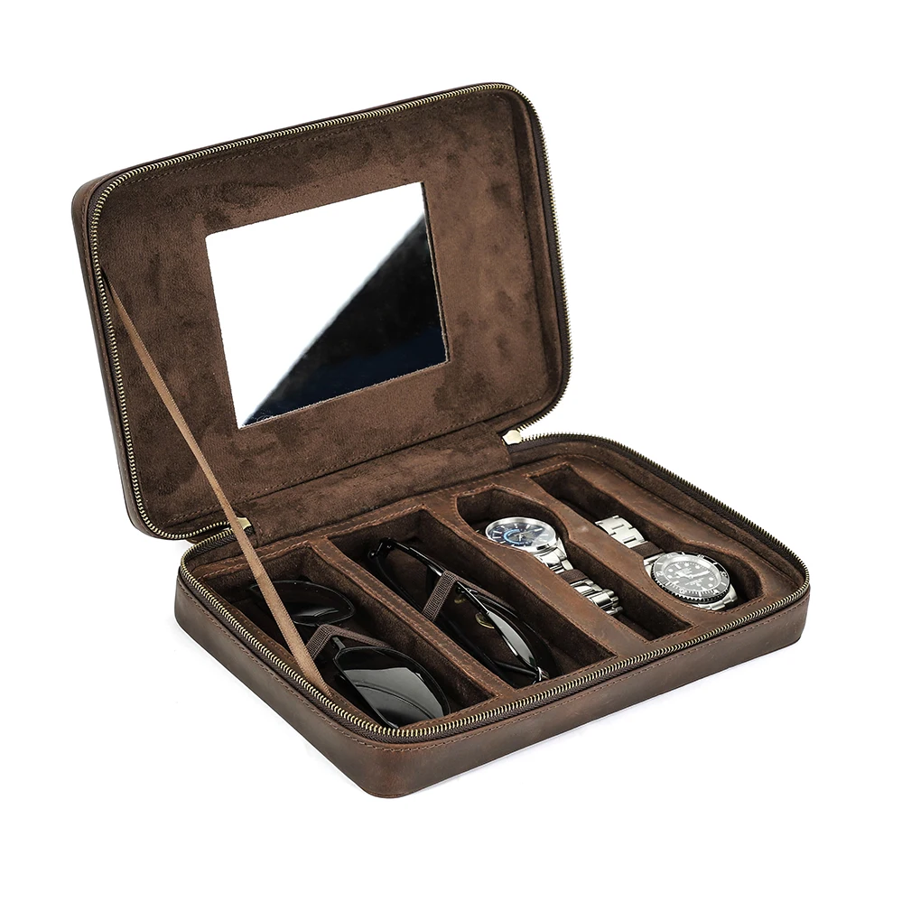 CONTACT'S FAMILY Women Luxury Genuine Leather Travel Sunglasses Case 2 Watch Organizer Box Men for Couple Gift
CONTACT'S FAMILY Women Luxury Genuine Leather Travel Sunglasses Case 2 Watch Organizer Box Men for Couple Gift