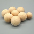 20mm Diameter Beech wood Beads, Wooden Craft Beads with Beautiful Grain for DIY Handmade Decorations