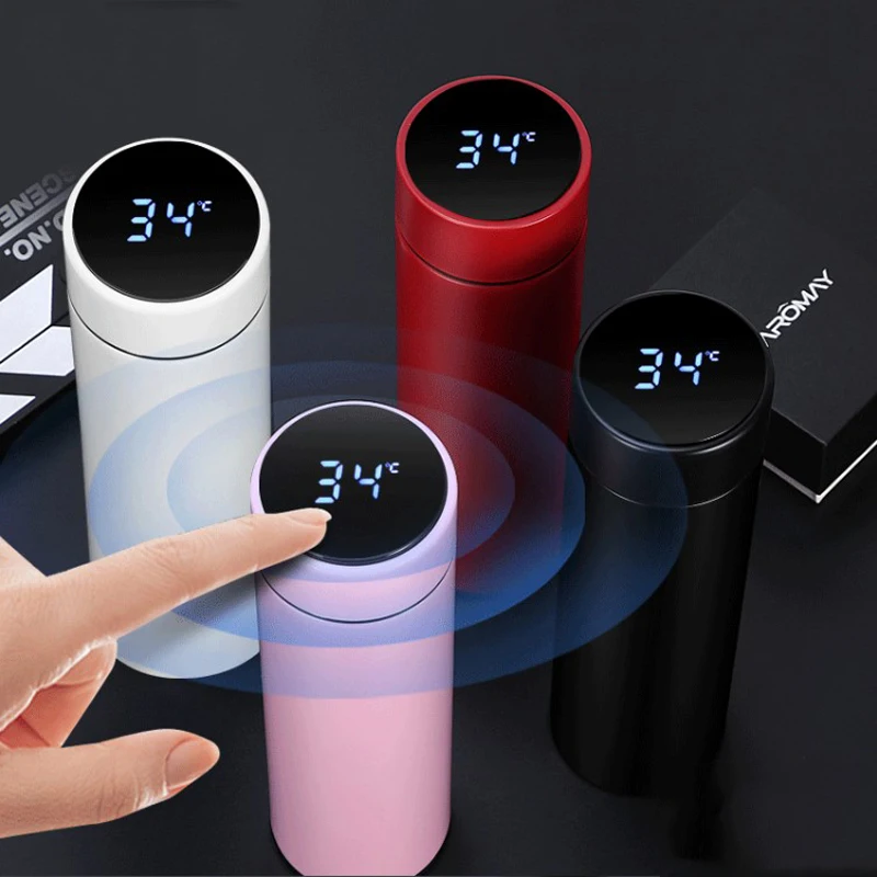 New Fashion Temperature Display Vacuum Stainless Steel Water Bottle Kettle Thermo Cup With LCD Touch Screen Smart Mug VT1117, Black white gold red pink
New Fashion Temperature Display Vacuum Stainless Steel Water Bottle Kettle Thermo Cup With LCD Touch Screen Smart Mug VT1117, Black white gold red pink