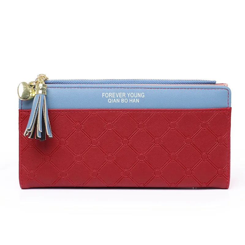 letter and tassel and bright and Color block style PU material young lady clutch bag wallet card holder
letter and tassel and bright and Color block style PU material young lady clutch bag wallet card holder