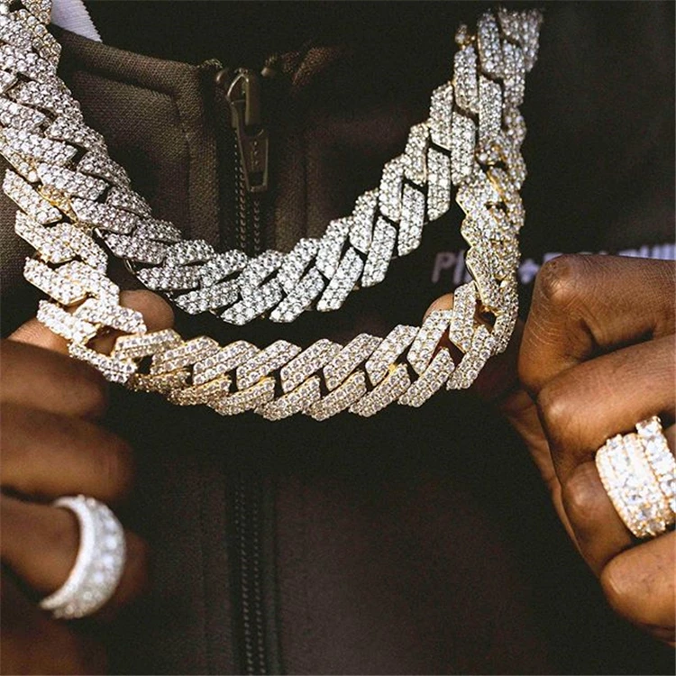 2021 20MM 13 MM Gold Plated Iced Out Cuban Link Chain Bracelet Necklace Diamond Cuban Chain
2021 20MM 13 MM Gold Plated Iced Out Cuban Link Chain Bracelet Necklace Diamond Cuban Chain