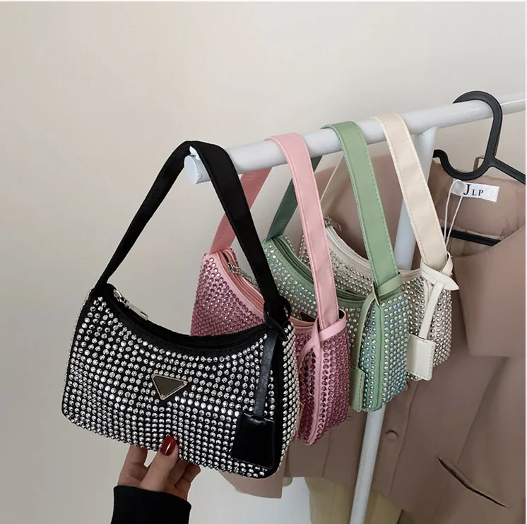 2021 New Arrivals Triangle Rhinestone Underarm Bag Fashion Trendy Designer Purse Handbags For Ladies, 4 colors
2021 New Arrivals Triangle Rhinestone Underarm Bag Fashion Trendy Designer Purse Handbags For Ladies, 4 colors