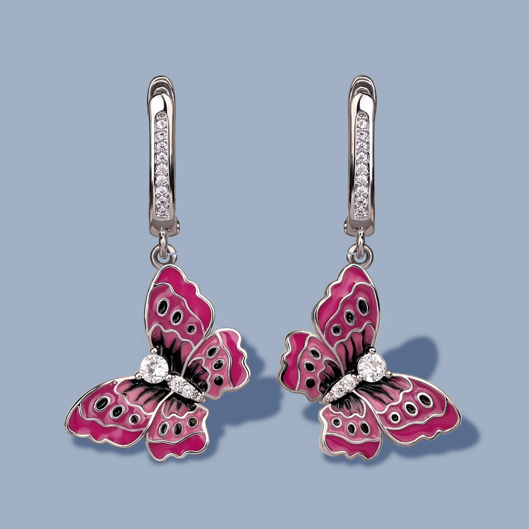 Hot Sale KYED0538 Exquisite Butterfly Earrings Silver Cubic Zirconia Brincos Party Jewelry Enamel
Hot Sale KYED0538 Exquisite Butterfly Earrings Silver Cubic Zirconia Brincos Party Jewelry Enamel