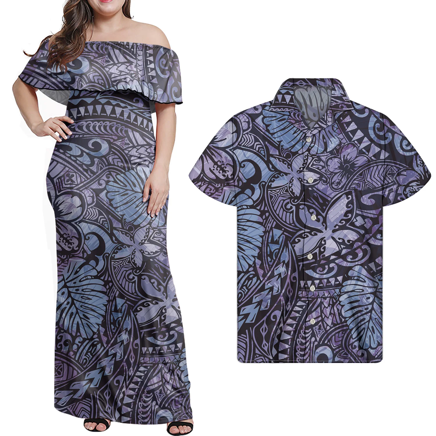Elegant Couple Men's Shirt Half Sleeve Ladies Evening Dress Dress For Party, Customized color
Elegant Couple Men's Shirt Half Sleeve Ladies Evening Dress Dress For Party, Customized color