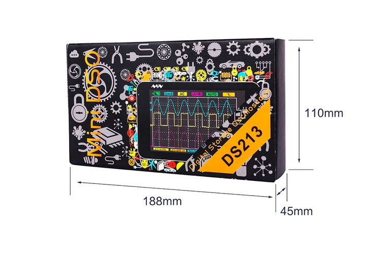 DSO203 upgrade DS213 4 Channel 100MS/s MINI Nano DSO213  Professional Portable Digital Oscilloscope Digital DSO 213