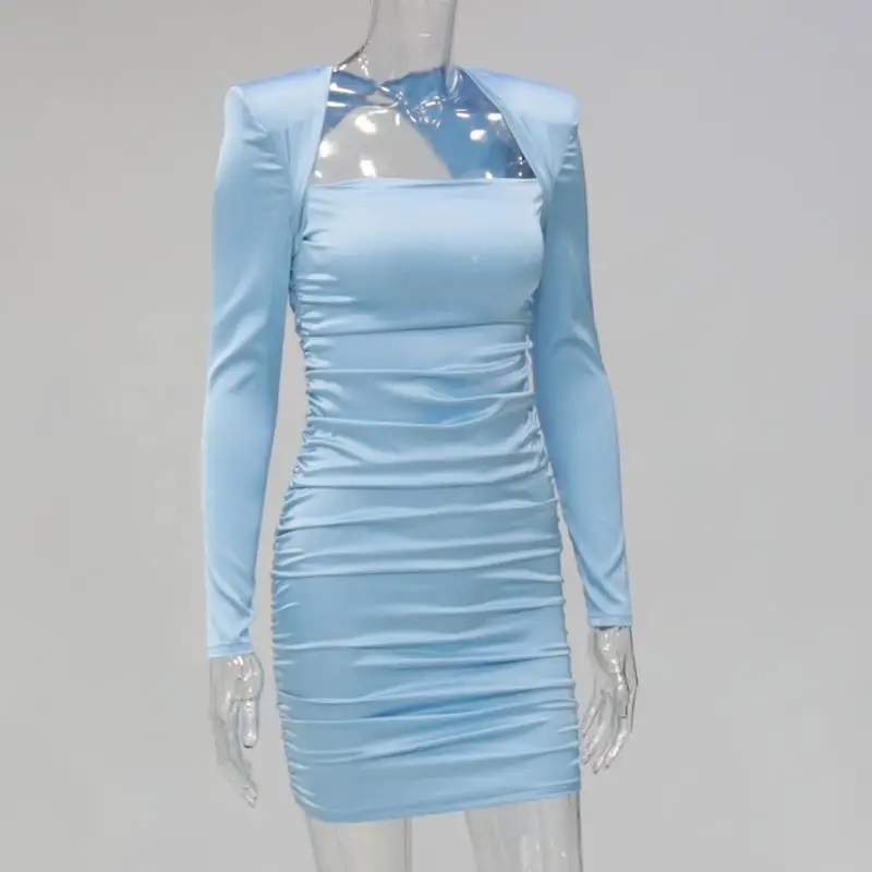 hot sale french style women dresses gathering backless bodycon dress shoulder pads long sleeve casual dresses, Solid
hot sale french style women dresses gathering backless bodycon dress shoulder pads long sleeve casual dresses, Solid
