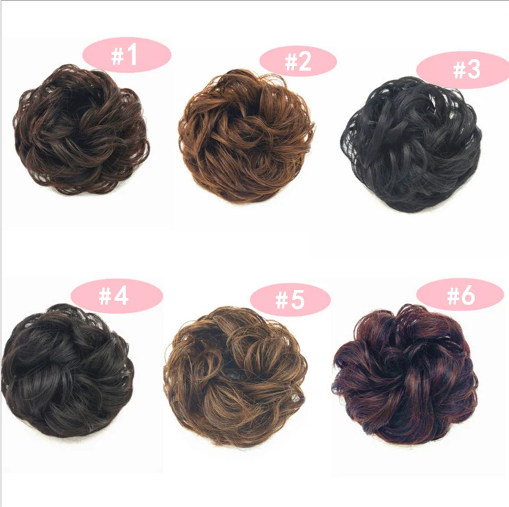 Easy Hair Bun Pieces For Women Updos Wavy Curly Messy Hair