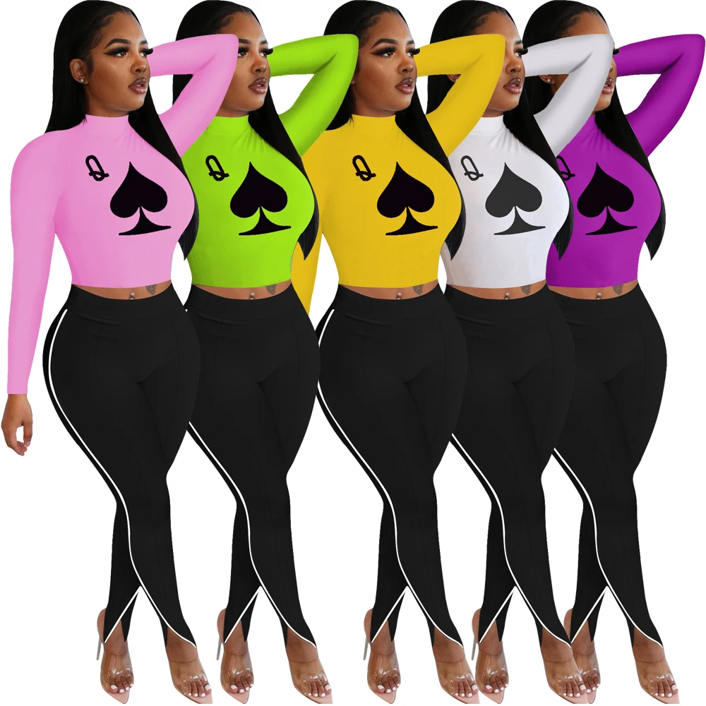 XINYI-ZH5236 Hot selling new design spade Q long sleeves bodycon two pieces set women clothing, As picture
XINYI-ZH5236 Hot selling new design spade Q long sleeves bodycon two pieces set women clothing, As picture