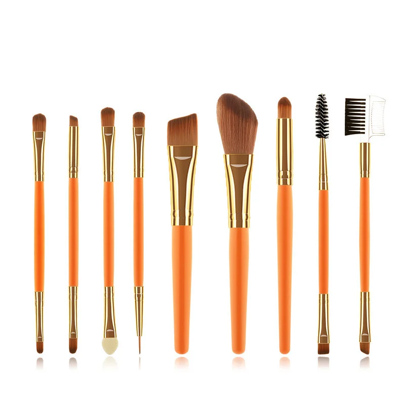 New product ZNYBEAUTY 9pcs makeup brush set with 2 colors orange yellow makeup tools loose powder eyeshadow brush, Colorful
New product ZNYBEAUTY 9pcs makeup brush set with 2 colors orange yellow makeup tools loose powder eyeshadow brush, Colorful
