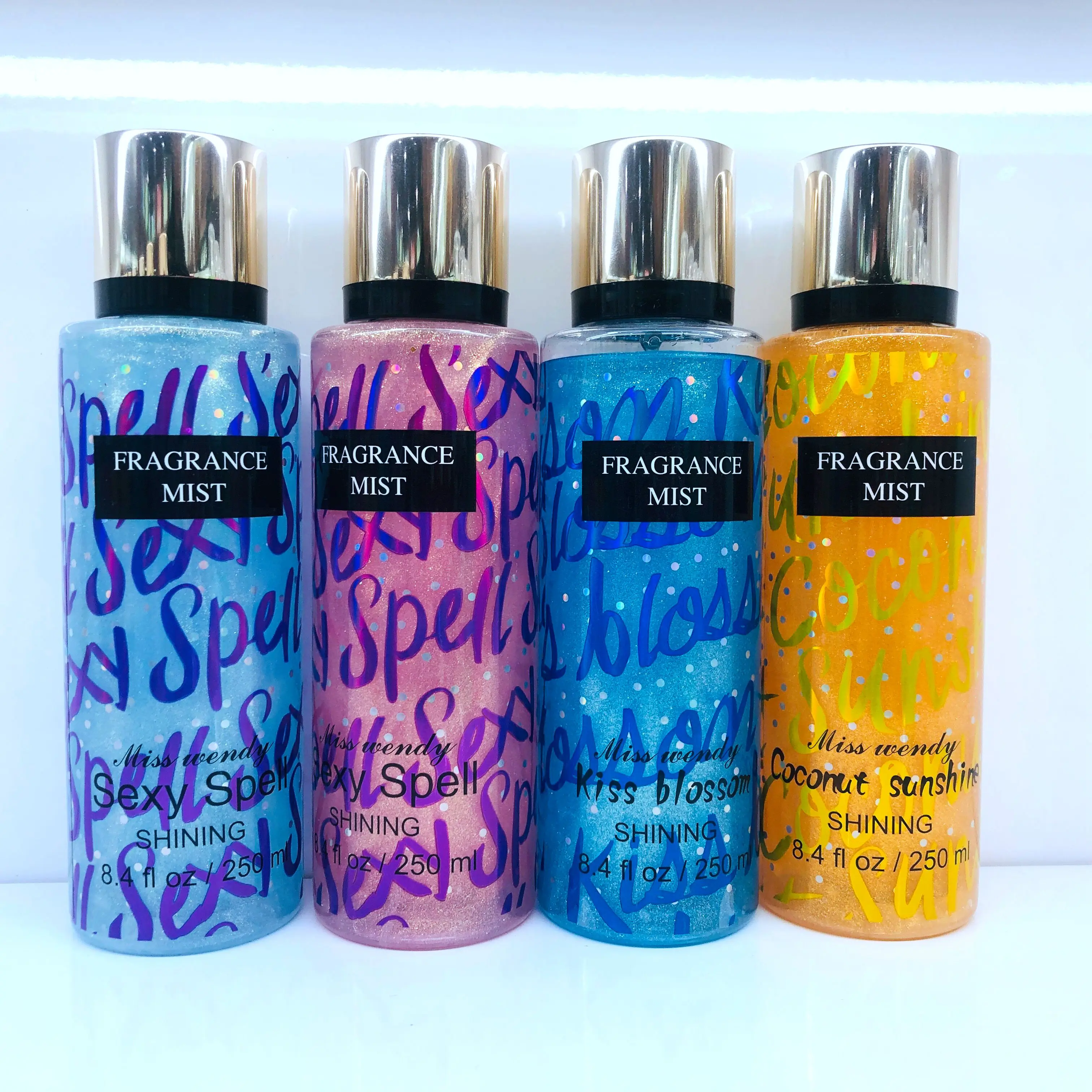 Miss Wendy lasting fragrance body mist perfume shiny body perfume lady fragrance deodorant body spray
Miss Wendy lasting fragrance body mist perfume shiny body perfume lady fragrance deodorant body spray