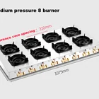 Cooktop Stove Gas Restaurant Appliance Stainless Steel Stove With NG/LPG 8 Burner Gas Cooktop