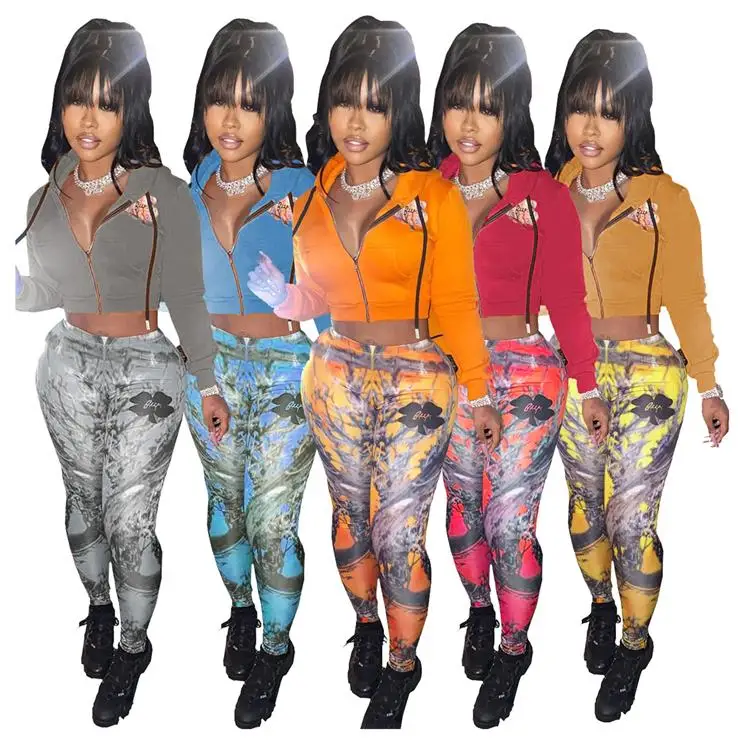 Hot Selling New Solid Color Crop Top Autumn Wholesale Printed Pant Casual Women 2 Piece Jogger Set 2 Piece Set Women Clothing
Hot Selling New Solid Color Crop Top Autumn Wholesale Printed Pant Casual Women 2 Piece Jogger Set 2 Piece Set Women Clothing