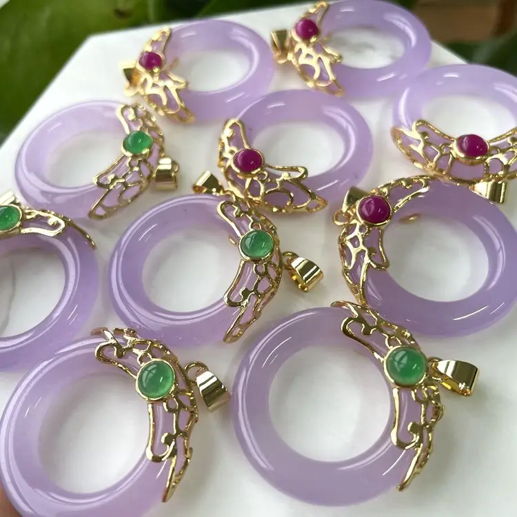 HOT! wholesale jade gold plated circle pendant jade stone purple lavender jewelry Necklace
HOT! wholesale jade gold plated circle pendant jade stone purple lavender jewelry Necklace