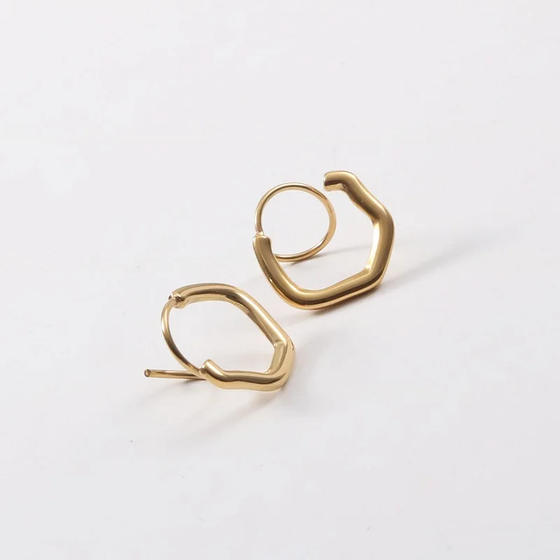 JOOLIM High End 18K Gold Plated Irregular Spiral C Hoop Earrings Jewelry Stainless Steel Earrings for Women
JOOLIM High End 18K Gold Plated Irregular Spiral C Hoop Earrings Jewelry Stainless Steel Earrings for Women