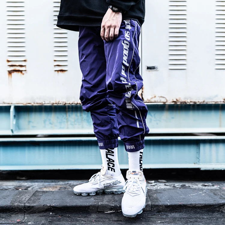 Drawstring Letter Print Waterproof Dance Streetwear Hip Hop Unisex Reflective Basketball Track Uniform Cargo Jogger Pants, Black/purple/brown
Drawstring Letter Print Waterproof Dance Streetwear Hip Hop Unisex Reflective Basketball Track Uniform Cargo Jogger Pants, Black/purple/brown