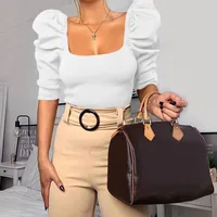 FS2404B Puff Half Sleeve White T Shirt Slim Square Collar T shirt 2020 Women Tops Spring
FS2404B Puff Half Sleeve White T Shirt Slim Square Collar T shirt 2020 Women Tops Spring