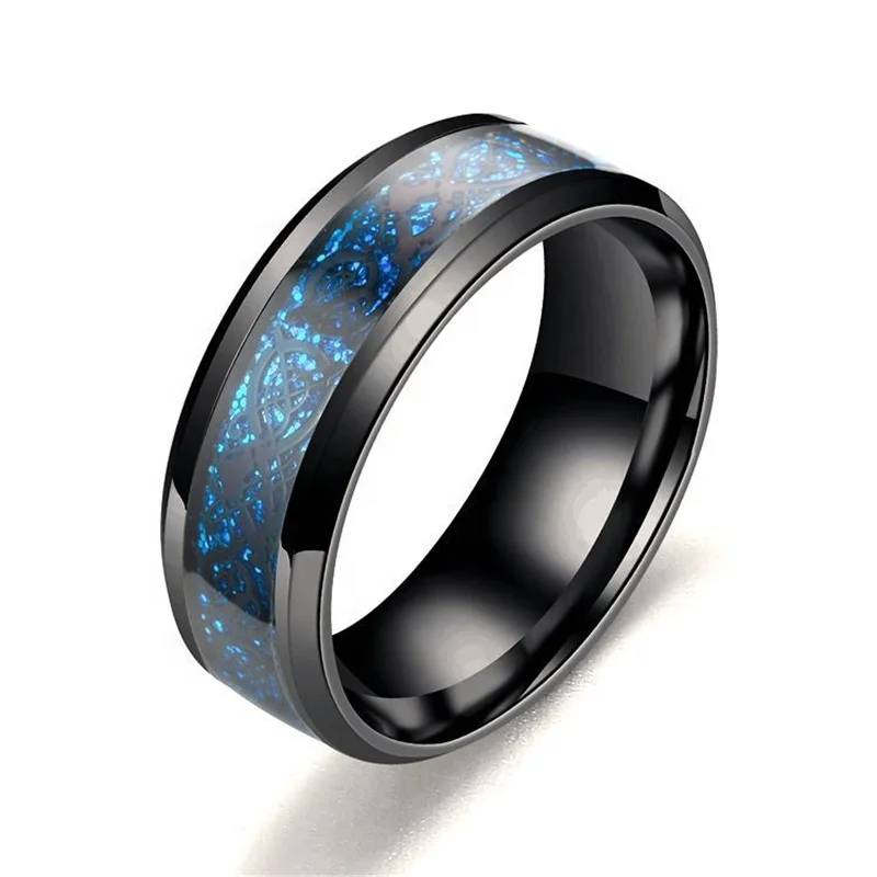 Wholesale Jewelry Vintage 8mm Stainless Steel Dragon Pattern Hoop Ring Men Women Geometry Iced Out Black Wide Finger Rings
Wholesale Jewelry Vintage 8mm Stainless Steel Dragon Pattern Hoop Ring Men Women Geometry Iced Out Black Wide Finger Rings
