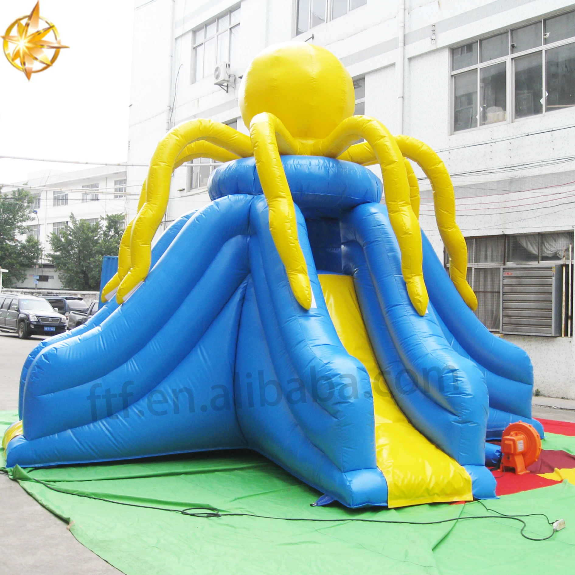 Customized advertising inflatable Octopus slide, inflatable bouncer