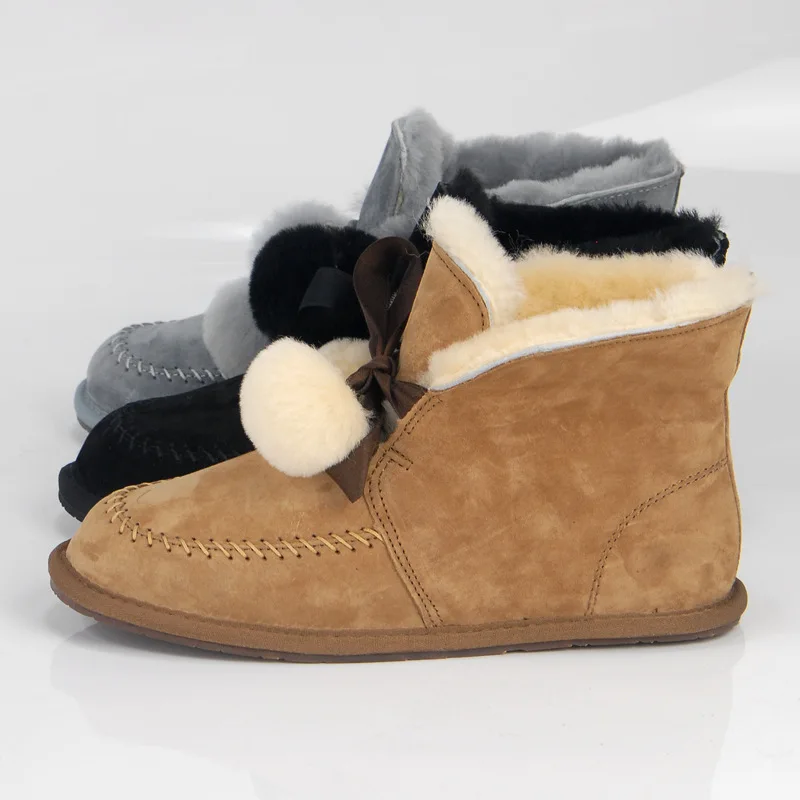 Snow Boots with fur balls Winter Snow Fur Boots For ladies 100% sheepskin wool from Australia non-slip soles, Coffee, grey, khaki, pink
Snow Boots with fur balls Winter Snow Fur Boots For ladies 100% sheepskin wool from Australia non-slip soles, Coffee, grey, khaki, pink