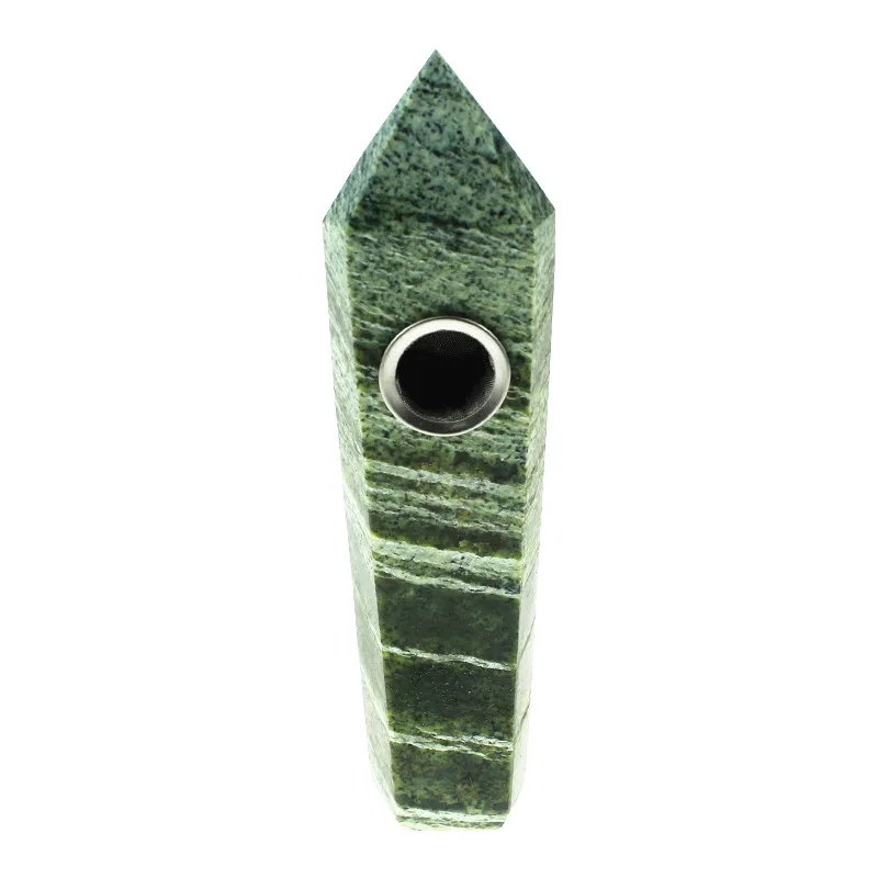Wholesale Green striped zebra stone Crystal pipe quartz smoking pipe, Colorful 
Wholesale Green striped zebra stone Crystal pipe quartz smoking pipe, Colorful