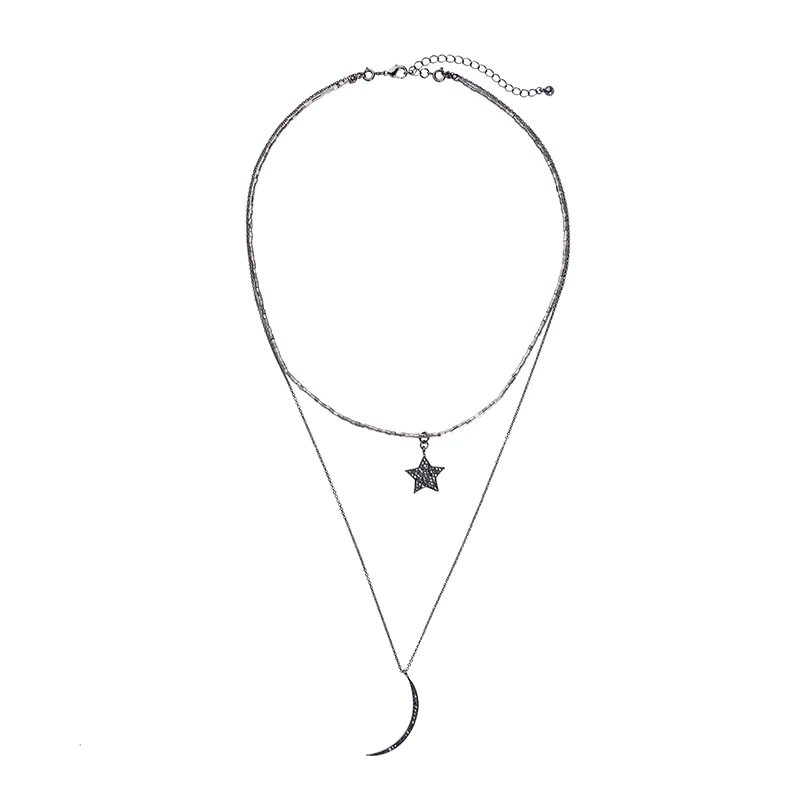 xl01392c Vintage Black Chains Star Moon Charm Layered Necklace Fashion Necklace 2020 Trendy
xl01392c Vintage Black Chains Star Moon Charm Layered Necklace Fashion Necklace 2020 Trendy