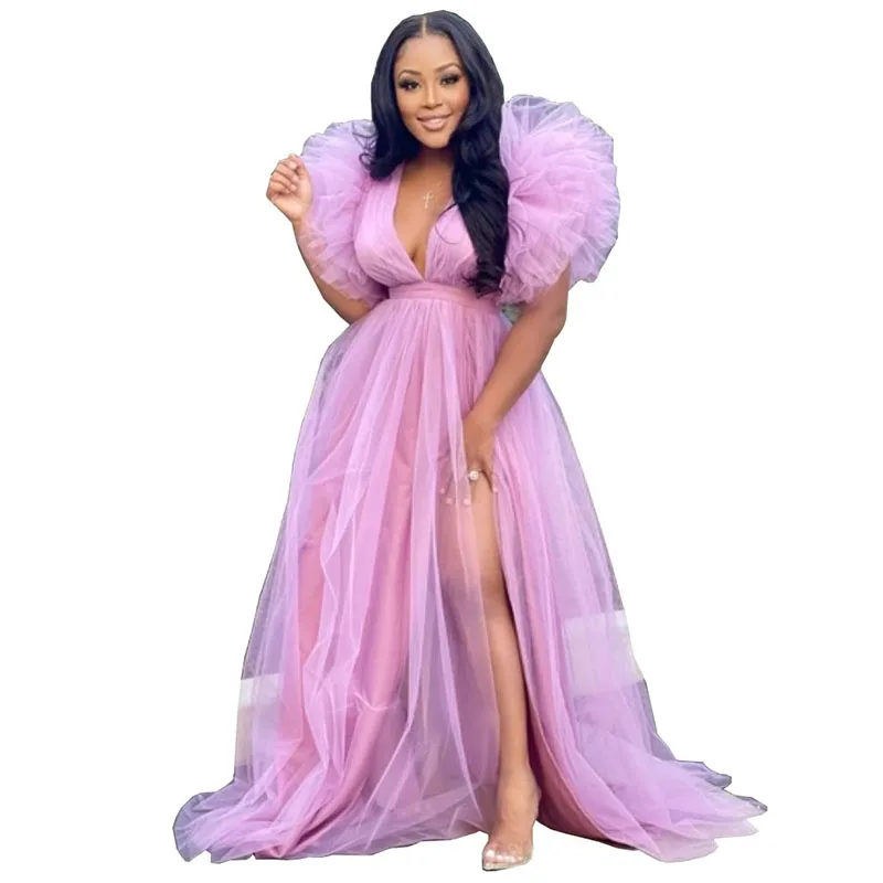 Loose Large Swing Mesh Cute Ruffles Tulle Birthday Sexy V-Neck Solid Pure White Pink Commuter Puff Sleeveless Maxi Party Dresses, Black
Loose Large Swing Mesh Cute Ruffles Tulle Birthday Sexy V-Neck Solid Pure White Pink Commuter Puff Sleeveless Maxi Party Dresses, Black