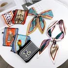 Scarfs Scarf Scarf Women Satin Scarfs Elegant Head Skinny Retro Hair Kerchief Neck Scarf For Women