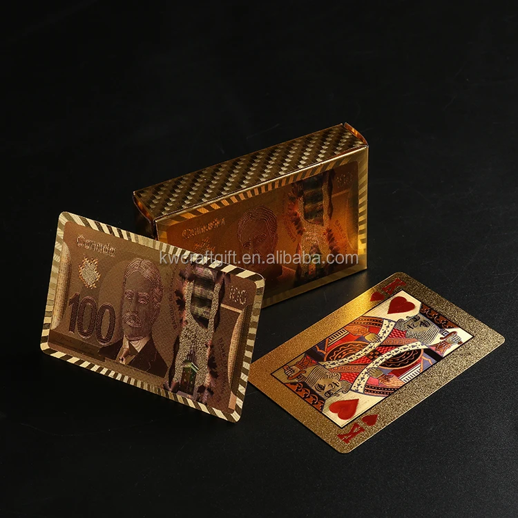 Canada gold foil playing cards Customized card entertainment game plastic silver foil game cards
Canada gold foil playing cards Customized card entertainment game plastic silver foil game cards
