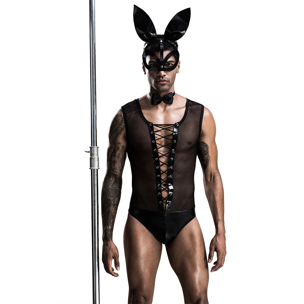 Halloween Design black big ear erotic adult sexy bunny costume for men
Halloween Design black big ear erotic adult sexy bunny costume for men