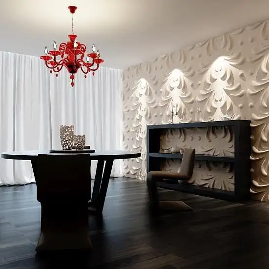 New design daisy wall panel PVC wall paper interior decoration