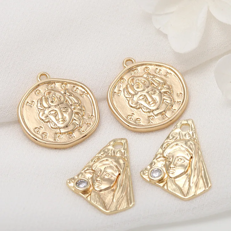JS1504 High Quality Chic 14k Gold Plated Irregular Medallion Charm Necklace Pendants
JS1504 High Quality Chic 14k Gold Plated Irregular Medallion Charm Necklace Pendants