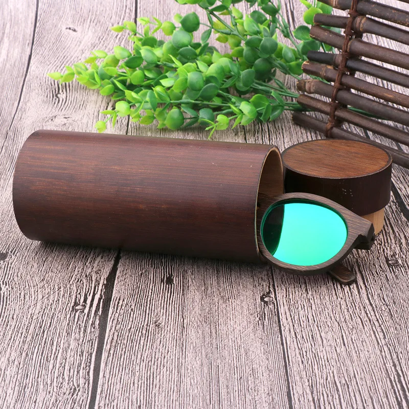 Bamboo wood Glasses Box Fashion Sunglasses Case Cylinder glasses case Dark brown bamboo tube box
Bamboo wood Glasses Box Fashion Sunglasses Case Cylinder glasses case Dark brown bamboo tube box