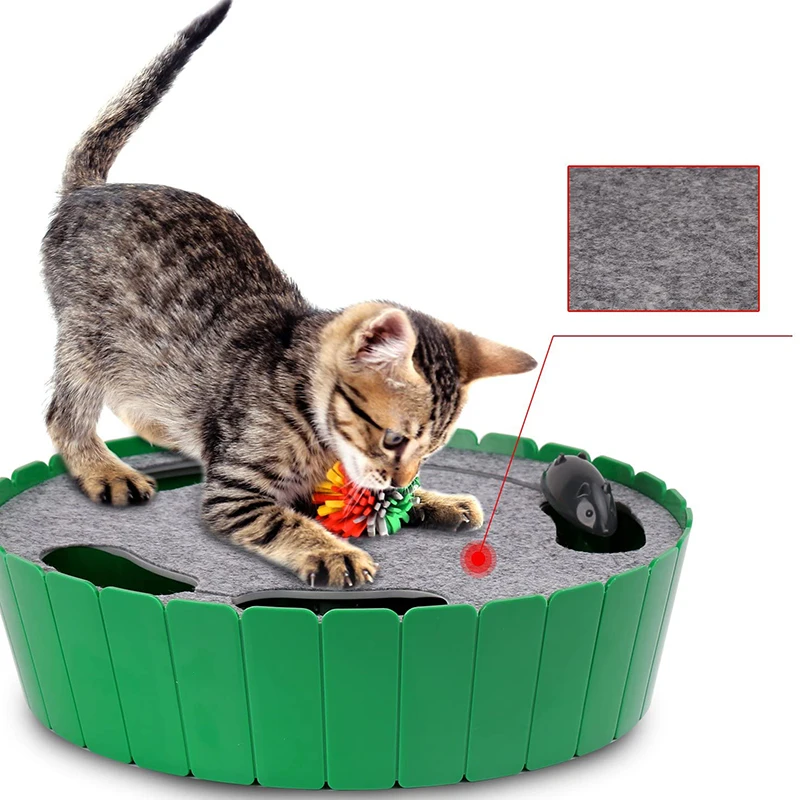 2022 Electric Mouse Cat Toy Interactive Cat Track Toy Automatic Rotating Teaser Popping Mouse Cat Toy, Green
2022 Electric Mouse Cat Toy Interactive Cat Track Toy Automatic Rotating Teaser Popping Mouse Cat Toy, Green