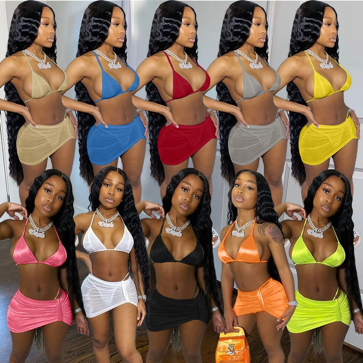 top two piece swimsuits casual bikini top bodycon dresses bathing suit for women, Shown
top two piece swimsuits casual bikini top bodycon dresses bathing suit for women, Shown