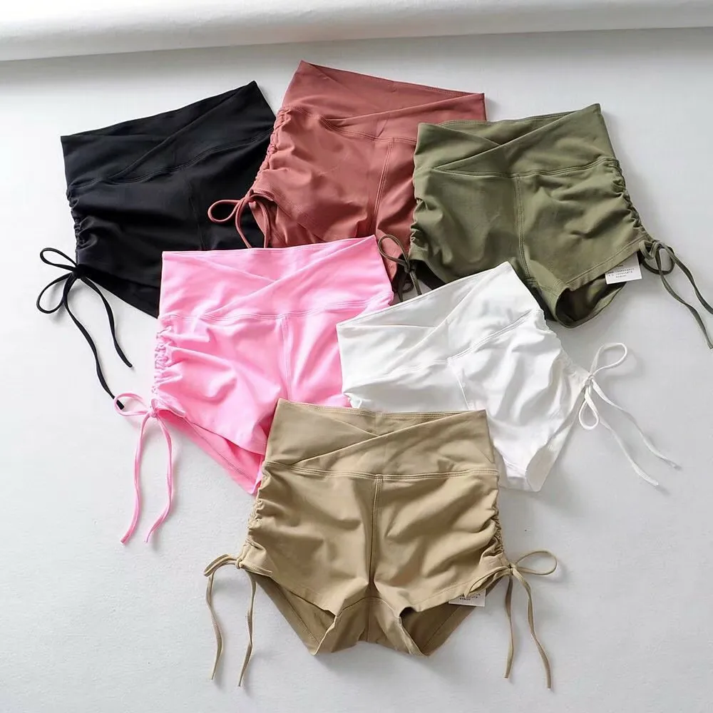 2020 Elastic Yoga Shorts Fitness Drawing Rope Wrinkle High Waist Running Short Summer Sports Tights Dancing Hot girl
2020 Elastic Yoga Shorts Fitness Drawing Rope Wrinkle High Waist Running Short Summer Sports Tights Dancing Hot girl