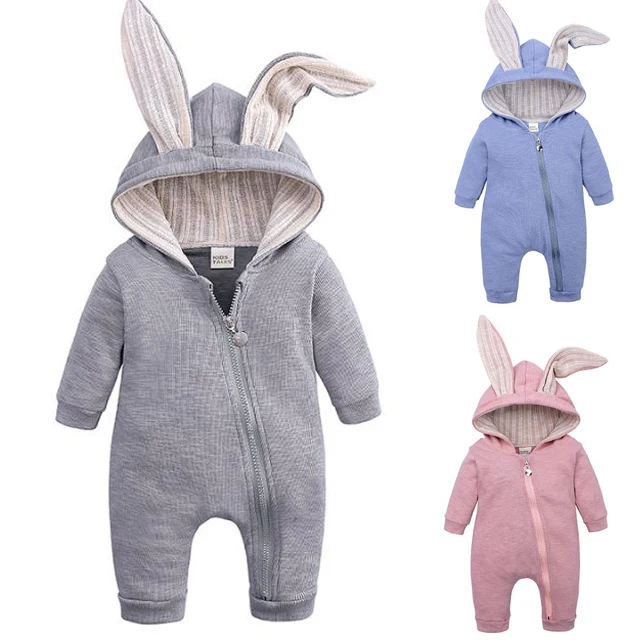 Wholesale Newborn Baby Girls Boys Cotton Knitted Long Sleeve Jumpsuit Rabbit Ear Baby Clothes Romper With Zipper, Customized color
Wholesale Newborn Baby Girls Boys Cotton Knitted Long Sleeve Jumpsuit Rabbit Ear Baby Clothes Romper With Zipper, Customized color
