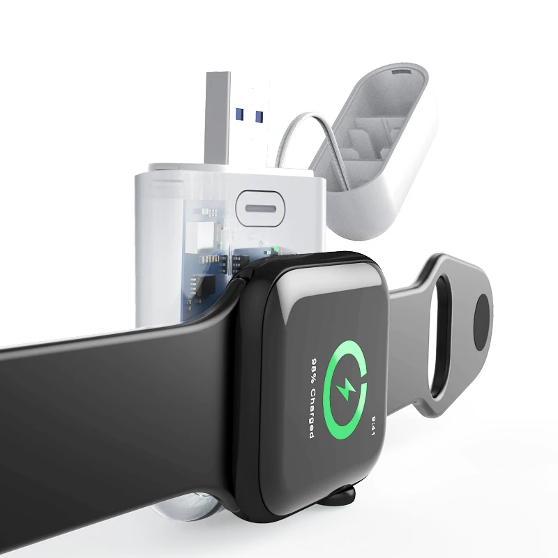 Portable Magnetic Wireless Power Bank 1000mAh Pocket Charger For iwatch Series 5/4/3/2/1/Nike+ Travel Office Amazon Choose 2021, White
Portable Magnetic Wireless Power Bank 1000mAh Pocket Charger For iwatch Series 5/4/3/2/1/Nike+ Travel Office Amazon Choose 2021, White