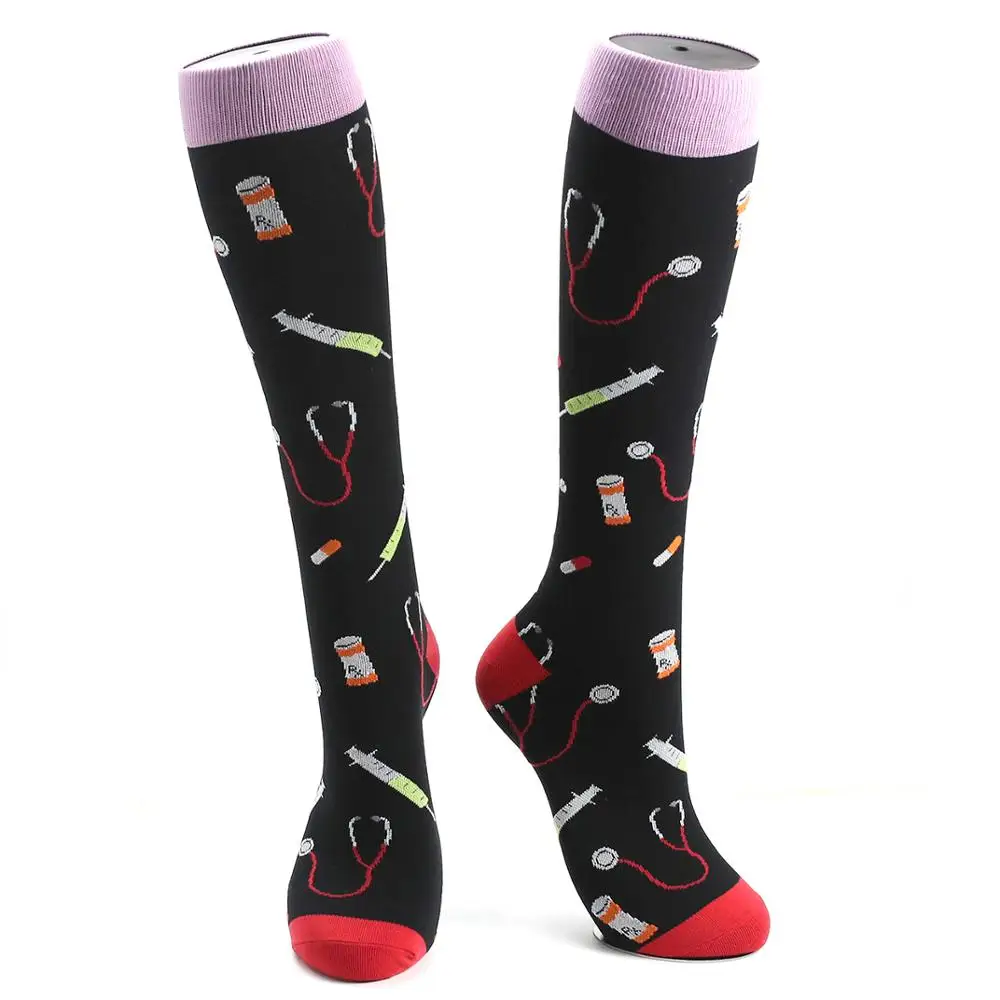 Wholesale unisex black crew nurse medical compression stockings sock running compression socks, White/black/blue/red
Wholesale unisex black crew nurse medical compression stockings sock running compression socks, White/black/blue/red