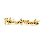 high end handbag hardware custom zinc alloy logo metal logo labels decoration letters tap