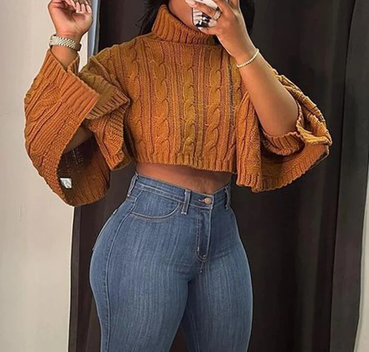 Wholesale Winter Sweaters Women Tops Trending Crop Long Sleeve Knit Sweater Women New Arrivals Turtle Neck Sweaters for Women, 3 color
Wholesale Winter Sweaters Women Tops Trending Crop Long Sleeve Knit Sweater Women New Arrivals Turtle Neck Sweaters for Women, 3 color