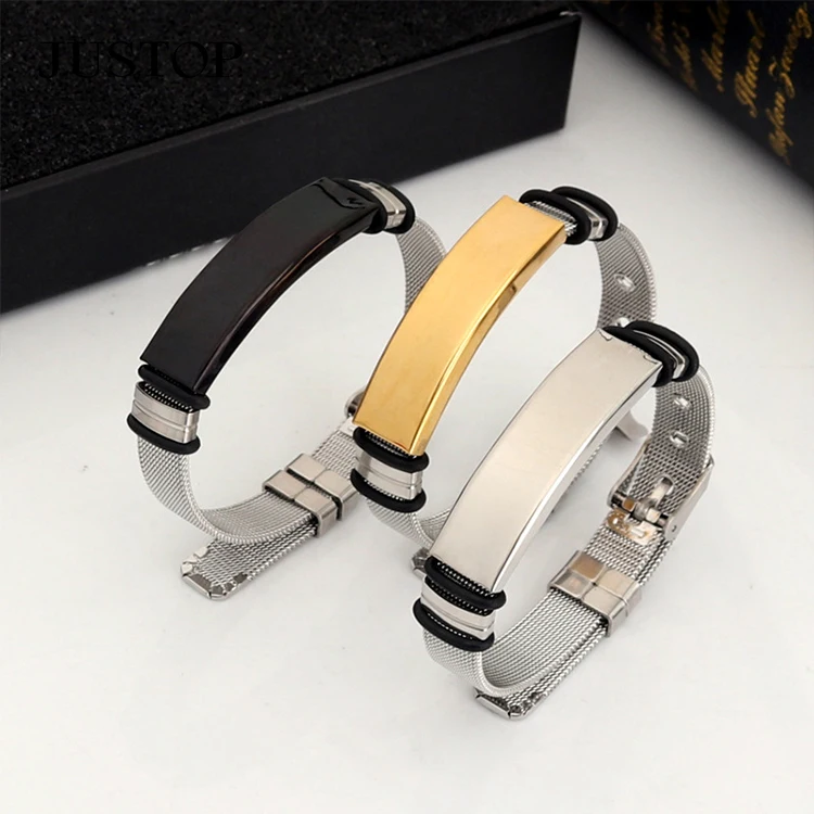 Factory Wholesale High Quality Stainless Steel Vintage Silver Black Bracelet for Men Women With Buckle
Factory Wholesale High Quality Stainless Steel Vintage Silver Black Bracelet for Men Women With Buckle