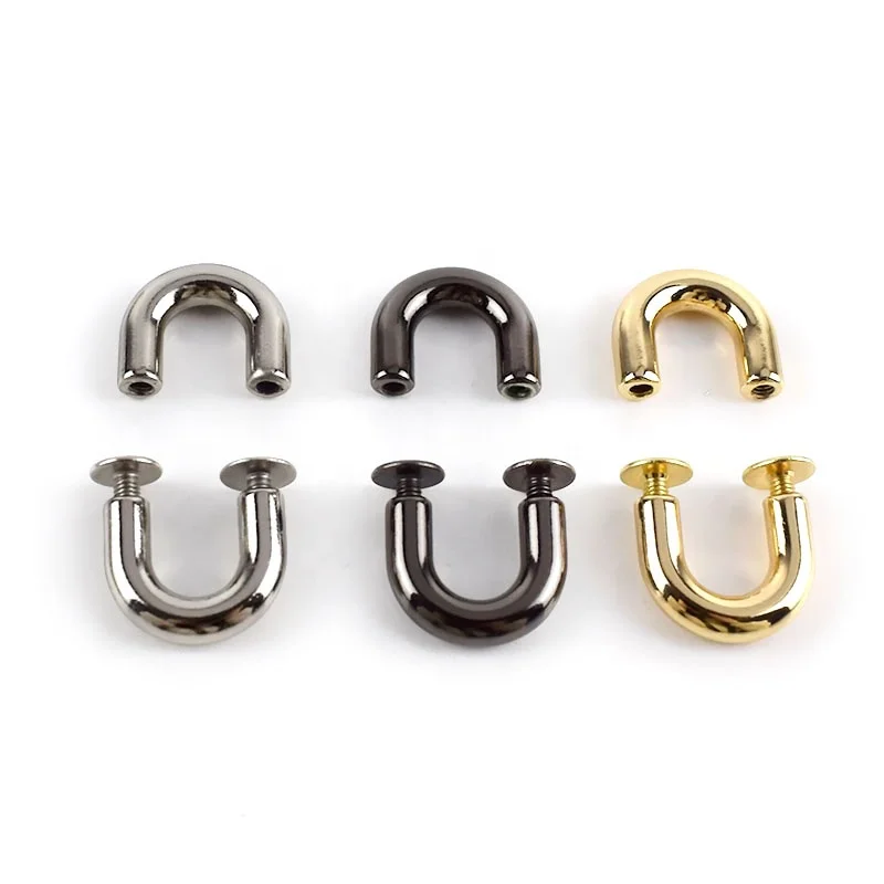 Meetee KY552 Alloy Bag Buckles Fashion U Rings Bag Arch Bridge With Screw Connector Hanger, Gun black / gold/silver
Meetee KY552 Alloy Bag Buckles Fashion U Rings Bag Arch Bridge With Screw Connector Hanger, Gun black / gold/silver
