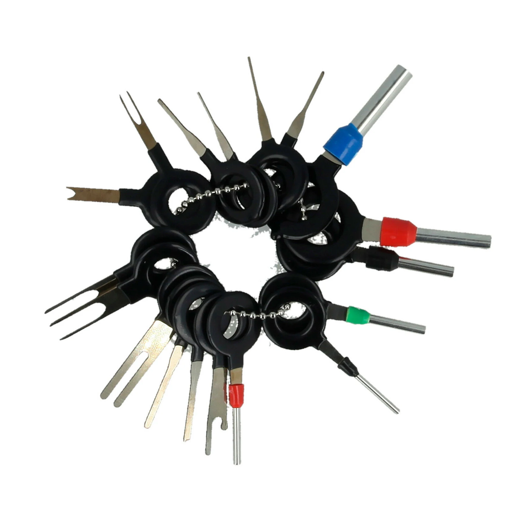 18Pcs Car Wire Harness Plug Terminal Extraction Pick Connector Pin Remove Tool, Black
18Pcs Car Wire Harness Plug Terminal Extraction Pick Connector Pin Remove Tool, Black