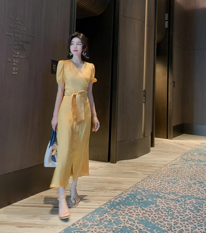 Ladies Casual Wear Fashion Long Dresses Women Maxi With Belt Split Women Dress Office
Ladies Casual Wear Fashion Long Dresses Women Maxi With Belt Split Women Dress Office